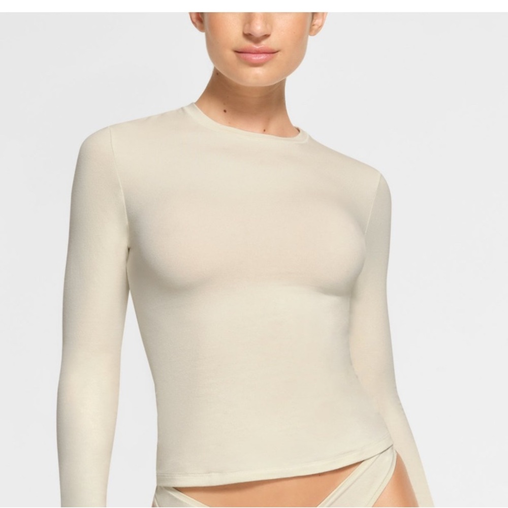 Skims Cotton Jersey Long Sleeve T-Shirt